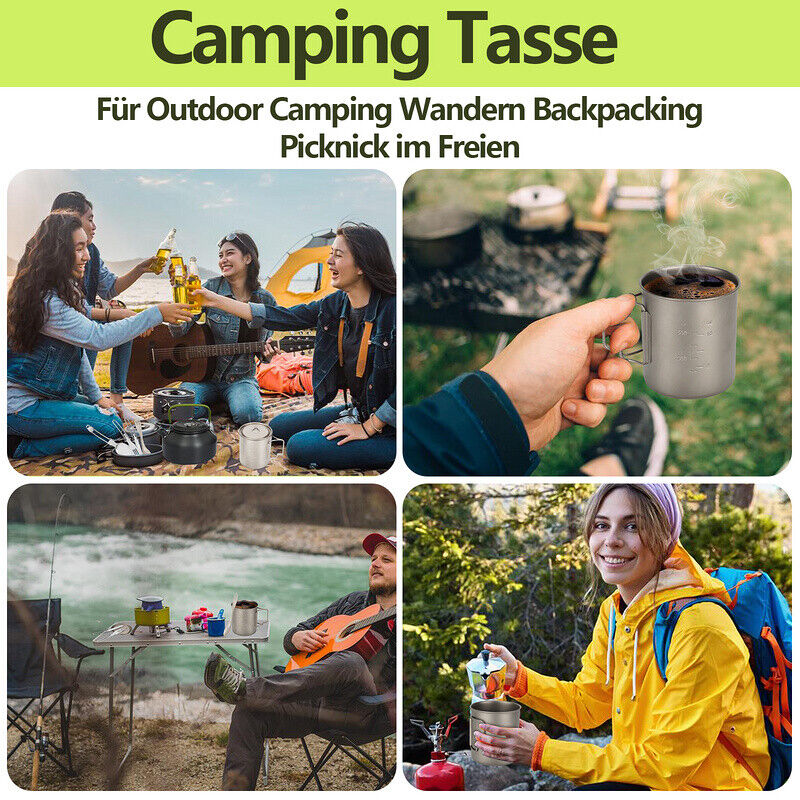 Titan Cup Set with Cutlery Forks & Spoons Camping Cups | Stornfield