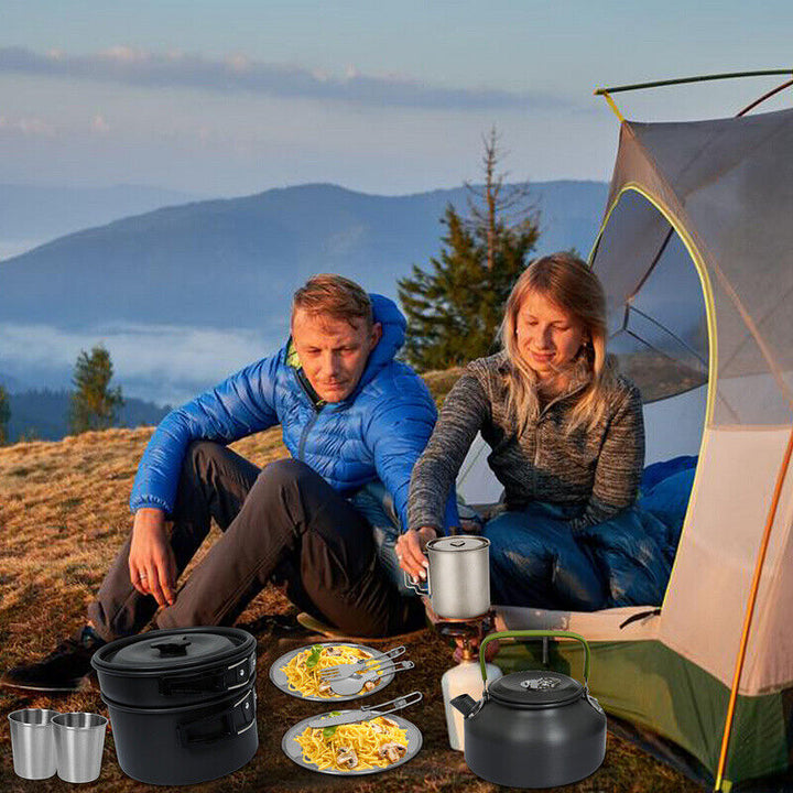 Titan Cup Set with Cutlery Forks & Spoons Camping Cups | Stornfield