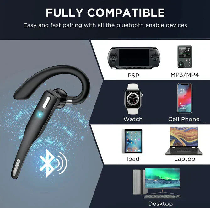 Stornfield | Trucker Dual Mic Wireless Bluetooth 5.1 Noise Cancelling Headset/Earphones