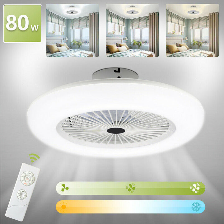 Ceiling fan with lighting 80W with remote control | Stornfield