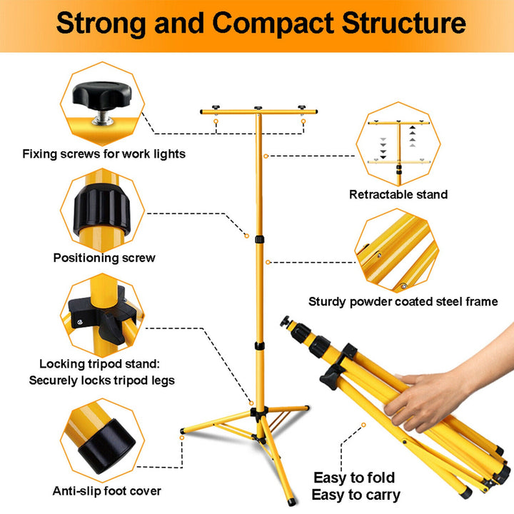 Telescope Steel Tripod for Construction Floodlight LED Floodlight Tripod | Stornfield