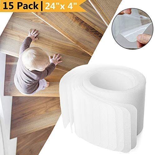 Stornfield | Clear Non-Slip Stair Tread Strips – Indoor Safety Grip Tape for Steps