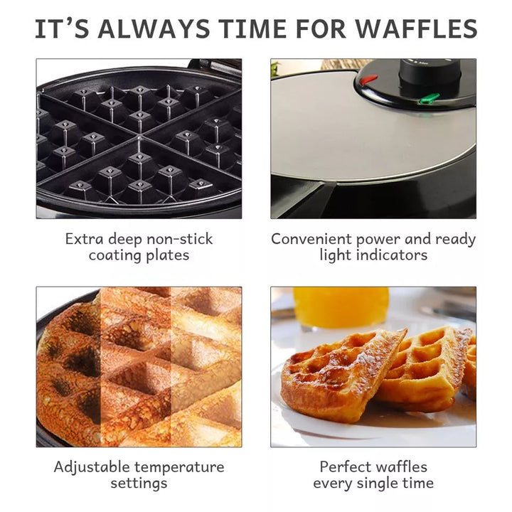 Stornfield | Deep-Fill Waffle Maker | Non-Stick, Adjustable Temperature & Compact Design for Homemade Belgian Waffles