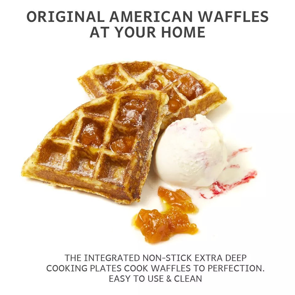 Stornfield | Deep-Fill Waffle Maker | Non-Stick, Adjustable Temperature & Compact Design for Homemade Belgian Waffles