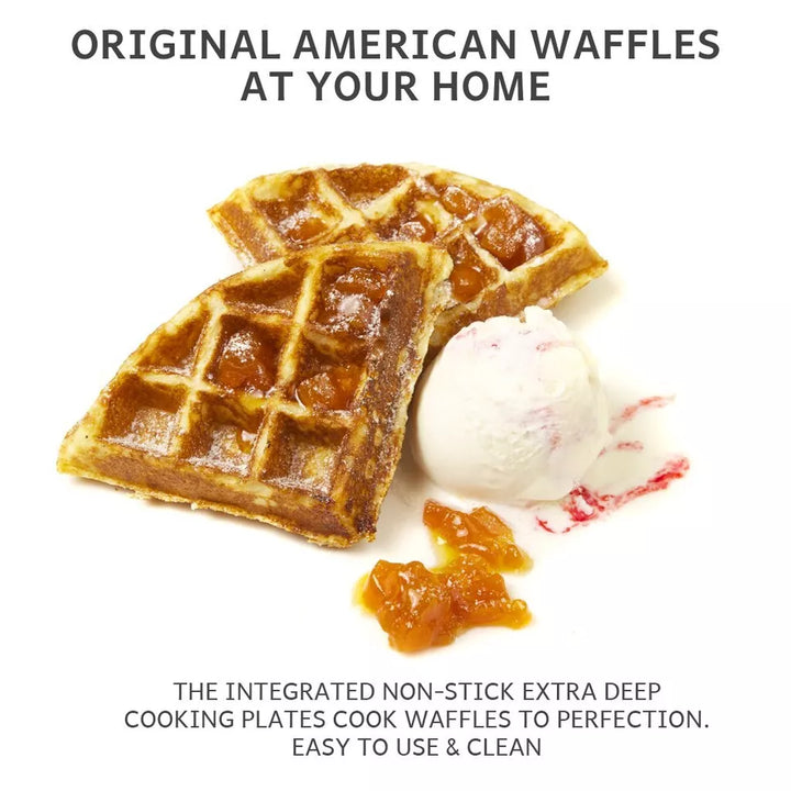 Stornfield | Deep-Fill Waffle Maker | Non-Stick, Adjustable Temperature & Compact Design for Homemade Belgian Waffles