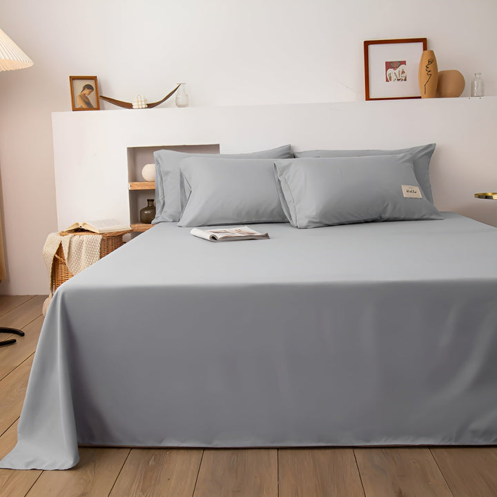 Soft Solid Color Flat Bed Sheet – Single, Queen & King Size | Stornfield