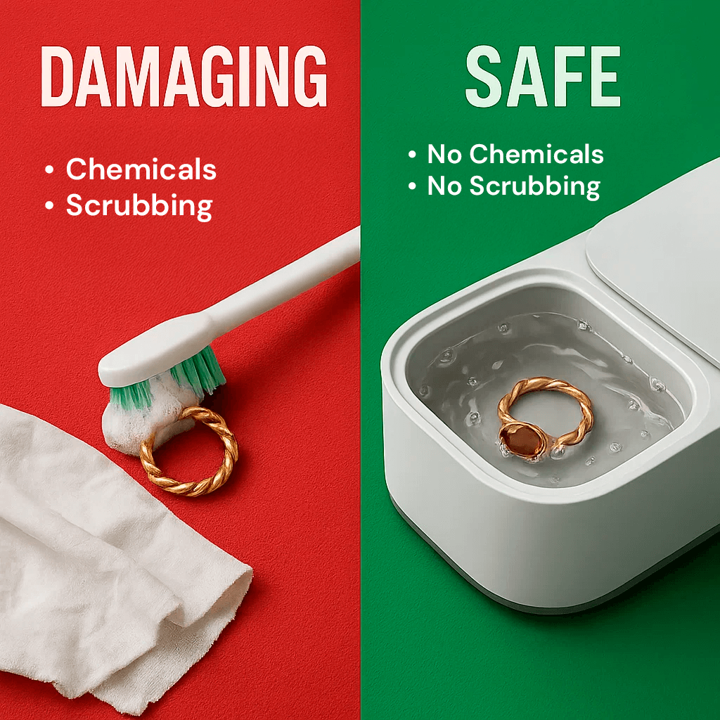 Stornfield | Ultrasonic Cleaning Device | Gentle, Efficient & Versatile for Jewelry, Glasses, Watches, and Dentures