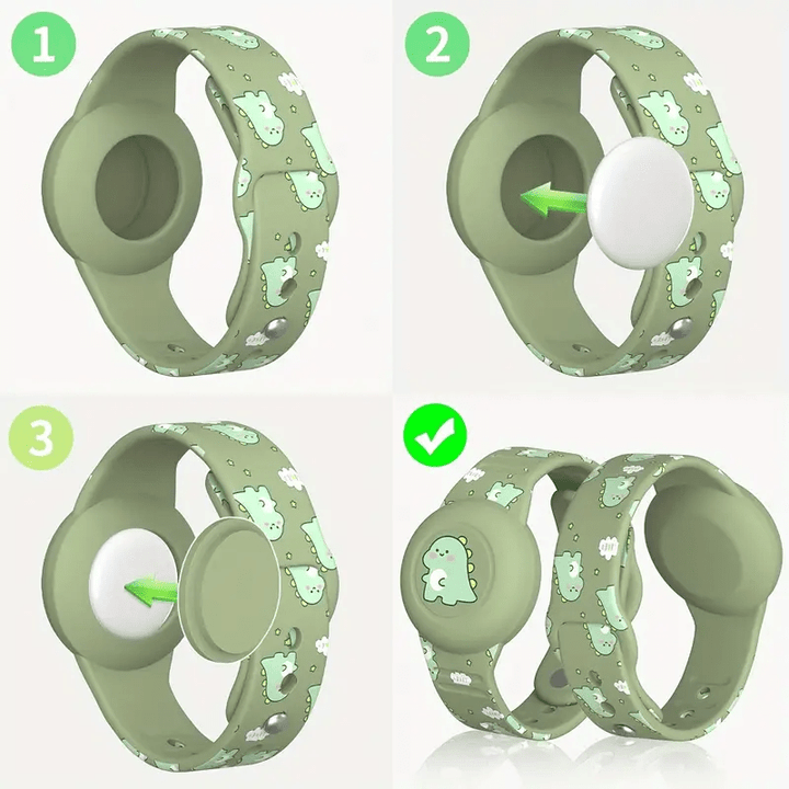 Stornfield | SAFESNUG – Kids’ Airtag Bracelet with Fun Dino Design