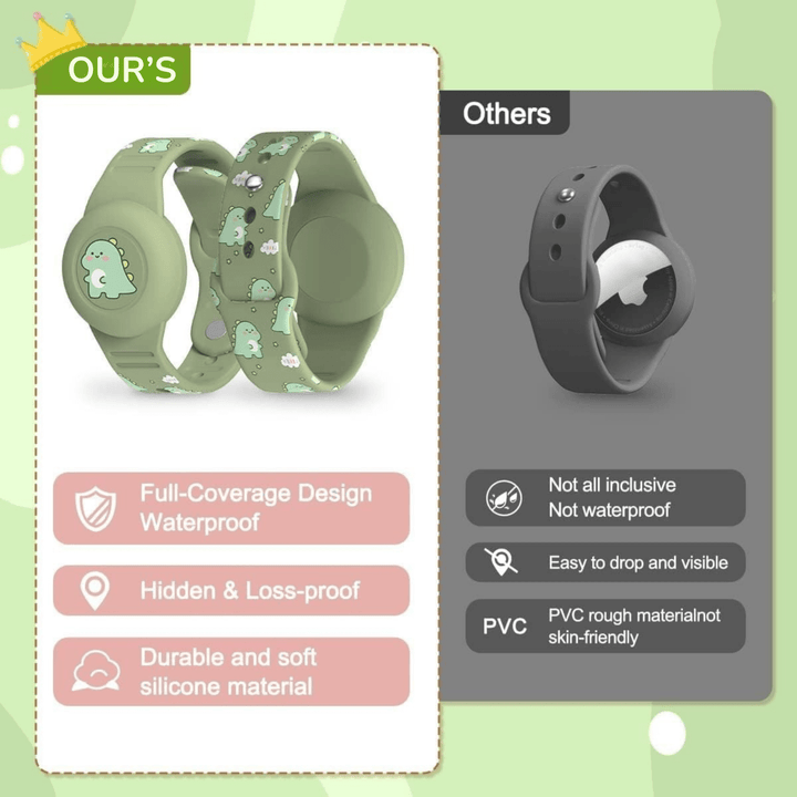 Stornfield | SAFESNUG – Kids’ Airtag Bracelet with Fun Dino Design