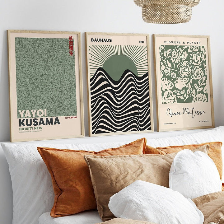 Stornfield | Sage Green Matisse Yayoi Kusama Exhibition Poster