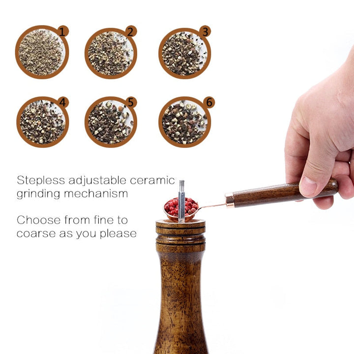 Salt and Pepper Mills Pepper Mill with Strong Adjustable Grinder | Stornfield
