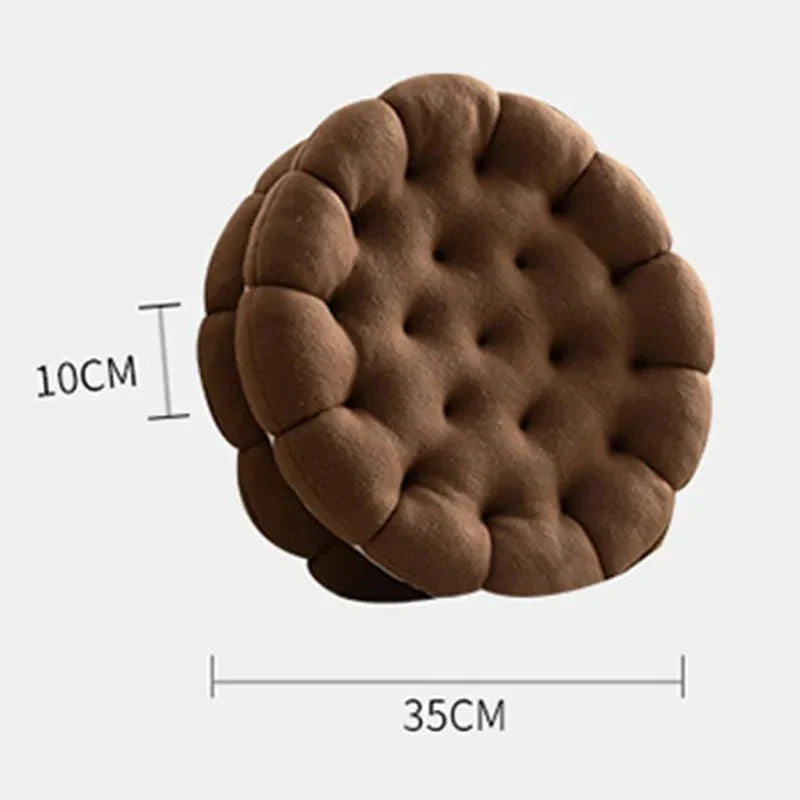 Sandwich Biscuit Sofa Cushion Round Cotton Woven Design | Stornfield
