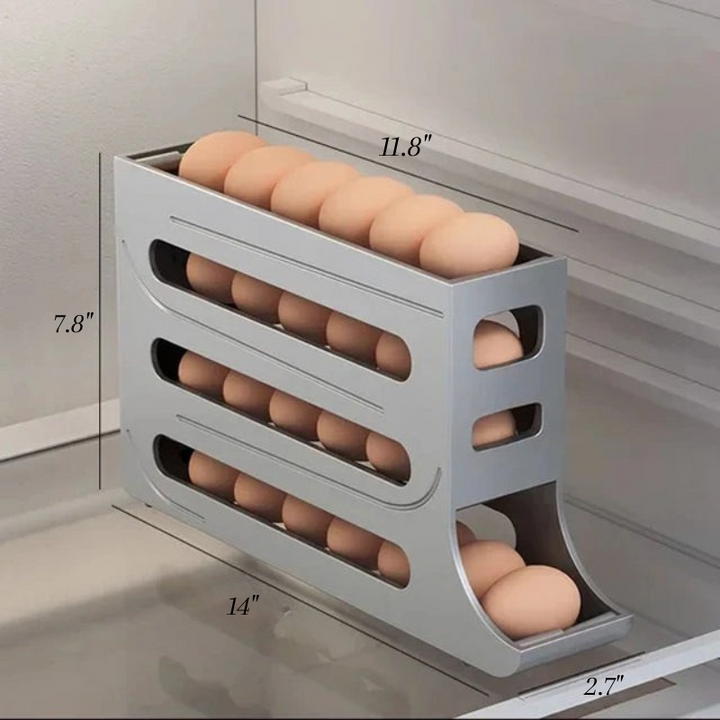 Scrolling Egg Rack Holder Space Saving Egg Storage Case | Stornfield