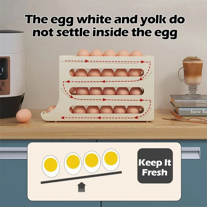 Scrolling Egg Rack Holder Space Saving Egg Storage Case | Stornfield
