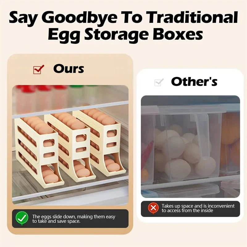 Scrolling Egg Rack Holder Space Saving Egg Storage Case | Stornfield
