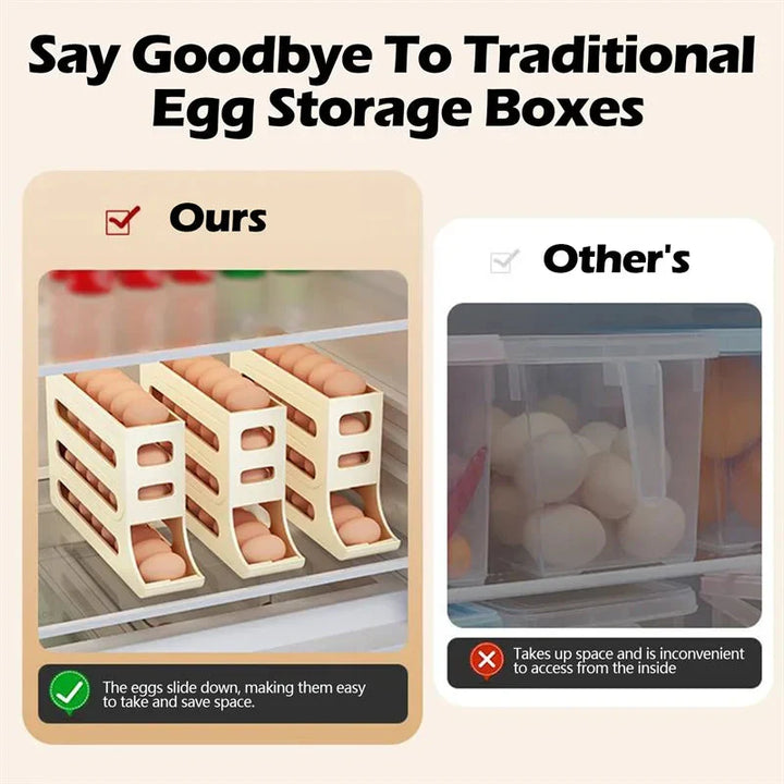Scrolling Egg Rack Holder Space Saving Egg Storage Case | Stornfield