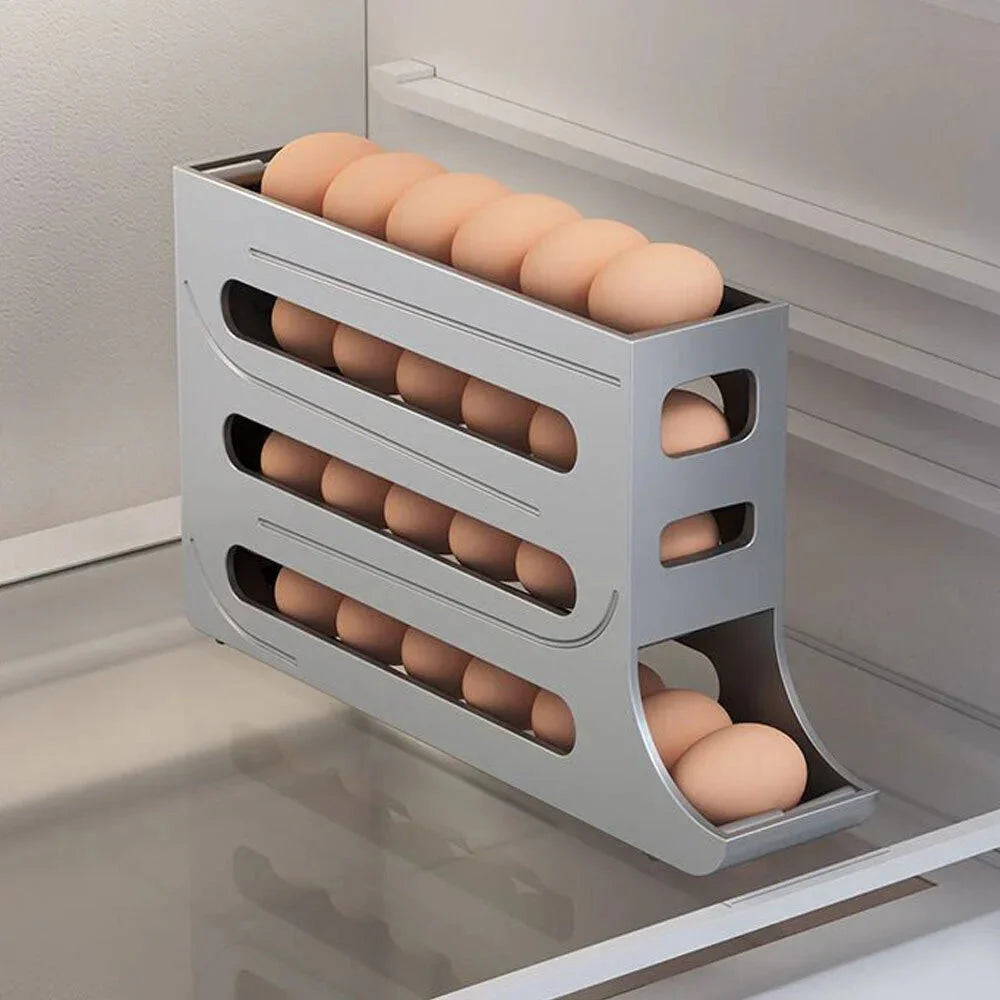 Scrolling Egg Rack Holder Space Saving Egg Storage Case | Stornfield