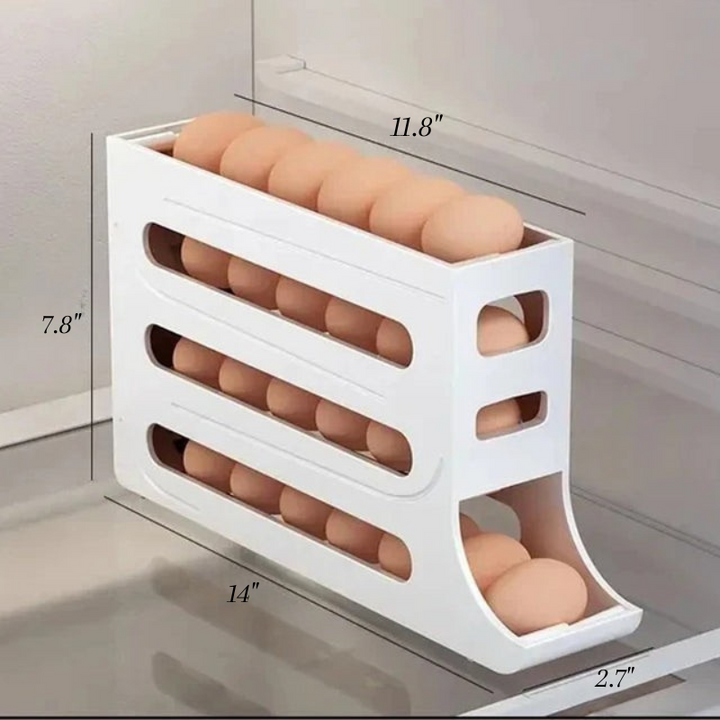 Scrolling Egg Rack Holder Space Saving Egg Storage Case | Stornfield