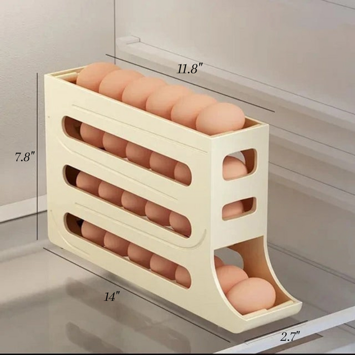 Scrolling Egg Rack Holder Space Saving Egg Storage Case | Stornfield