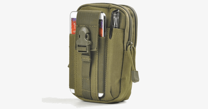 Stornfield | Military Waist Bag - Made of Nylon - Waterproof Design - Zipper Closure - Attach with Belt - Travel Gear - Outdoor - Available in 3 Colors