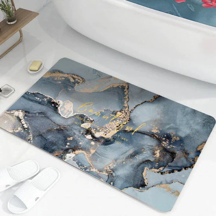 Elegant Marble Design Bathroom Mat | Stornfield