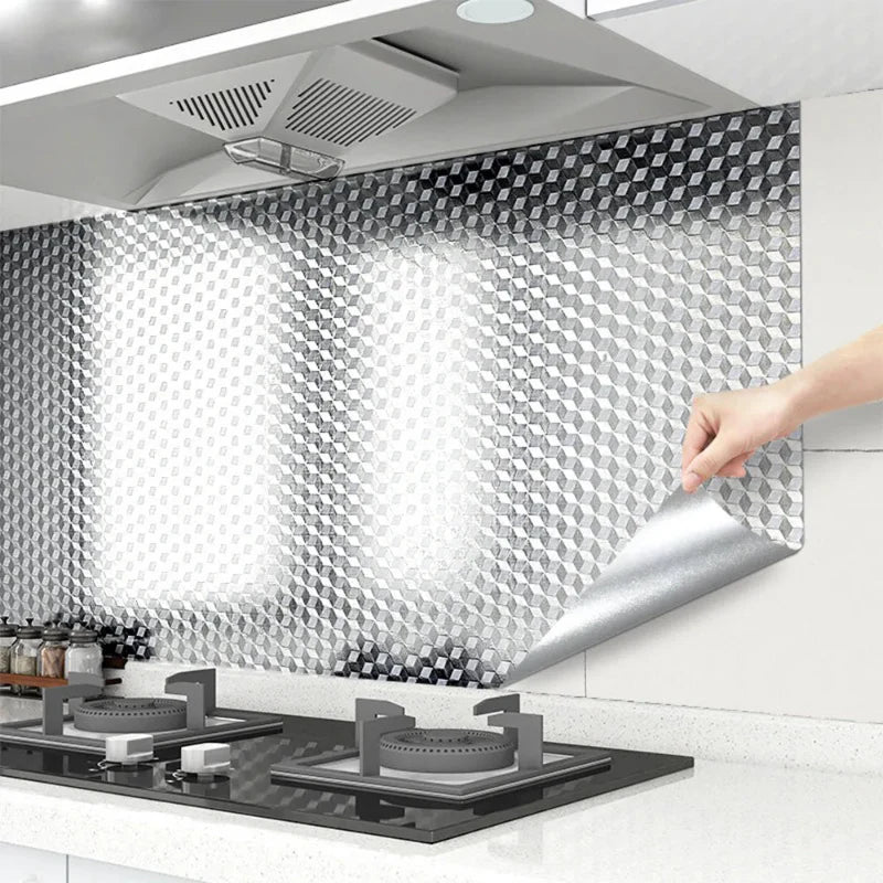 Self-Adhesive Aluminum Kitchen Sticker Waterproof Oil-Proof Wallpaper | Stornfield