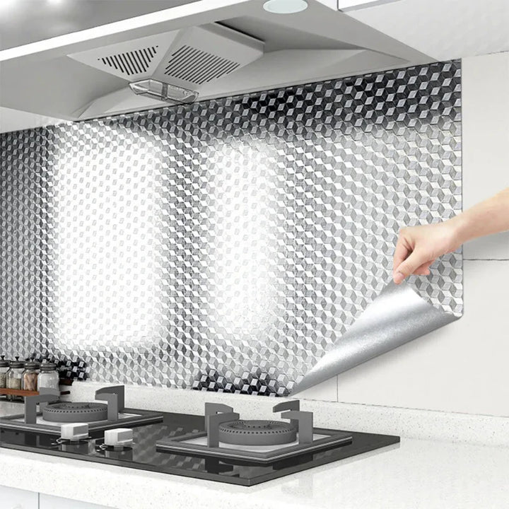 Self-Adhesive Aluminum Kitchen Sticker Waterproof Oil-Proof Wallpaper | Stornfield