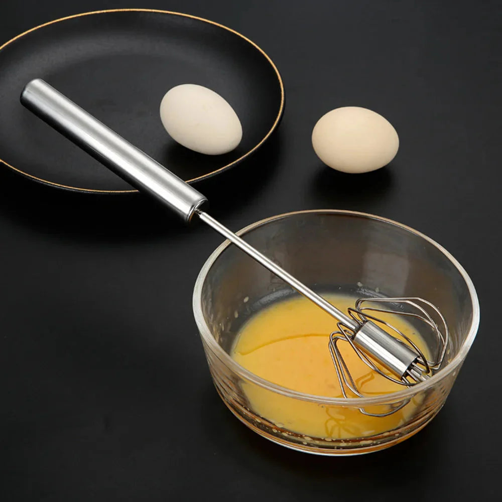 Semi-automatic Egg Beater Stainless Steel Whisk Press Type Egg Beater | Stornfield