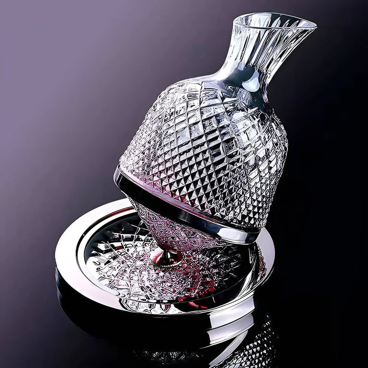 Crystal Glass Carafe – 360° RotataStornfielde and Elegant | 1.5 L Wine and Beverage Dispenser | Stornfield