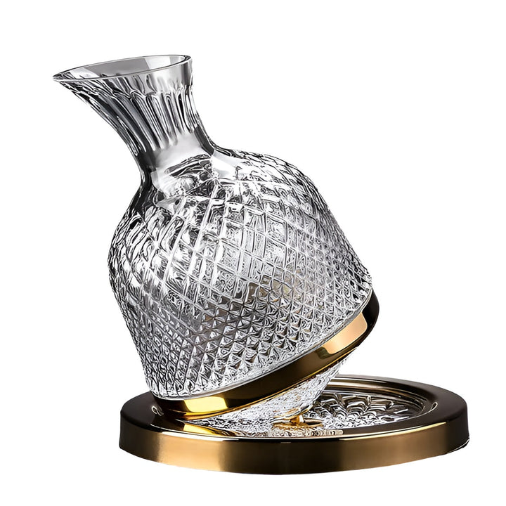 Crystal Glass Carafe – 360° RotataStornfielde and Elegant | 1.5 L Wine and Beverage Dispenser | Stornfield