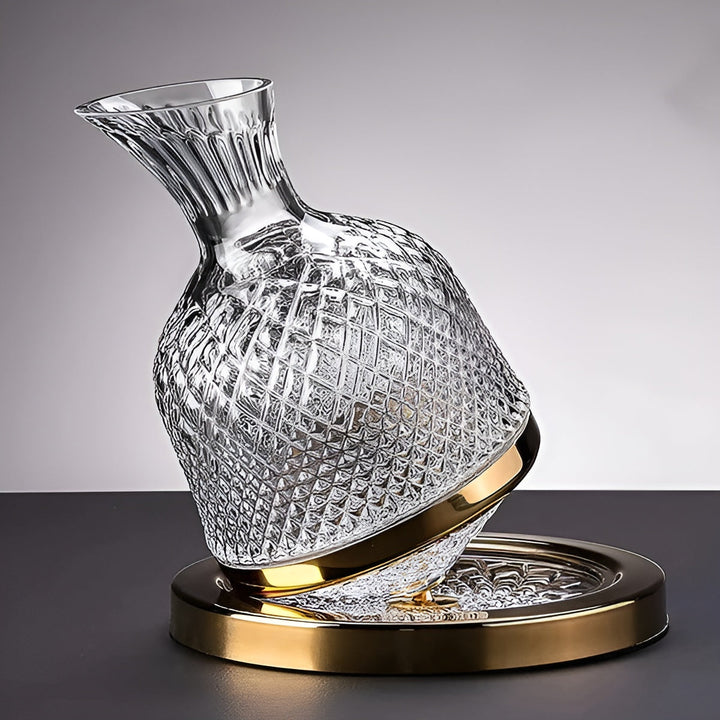 Crystal Glass Carafe – 360° RotataStornfielde and Elegant | 1.5 L Wine and Beverage Dispenser | Stornfield