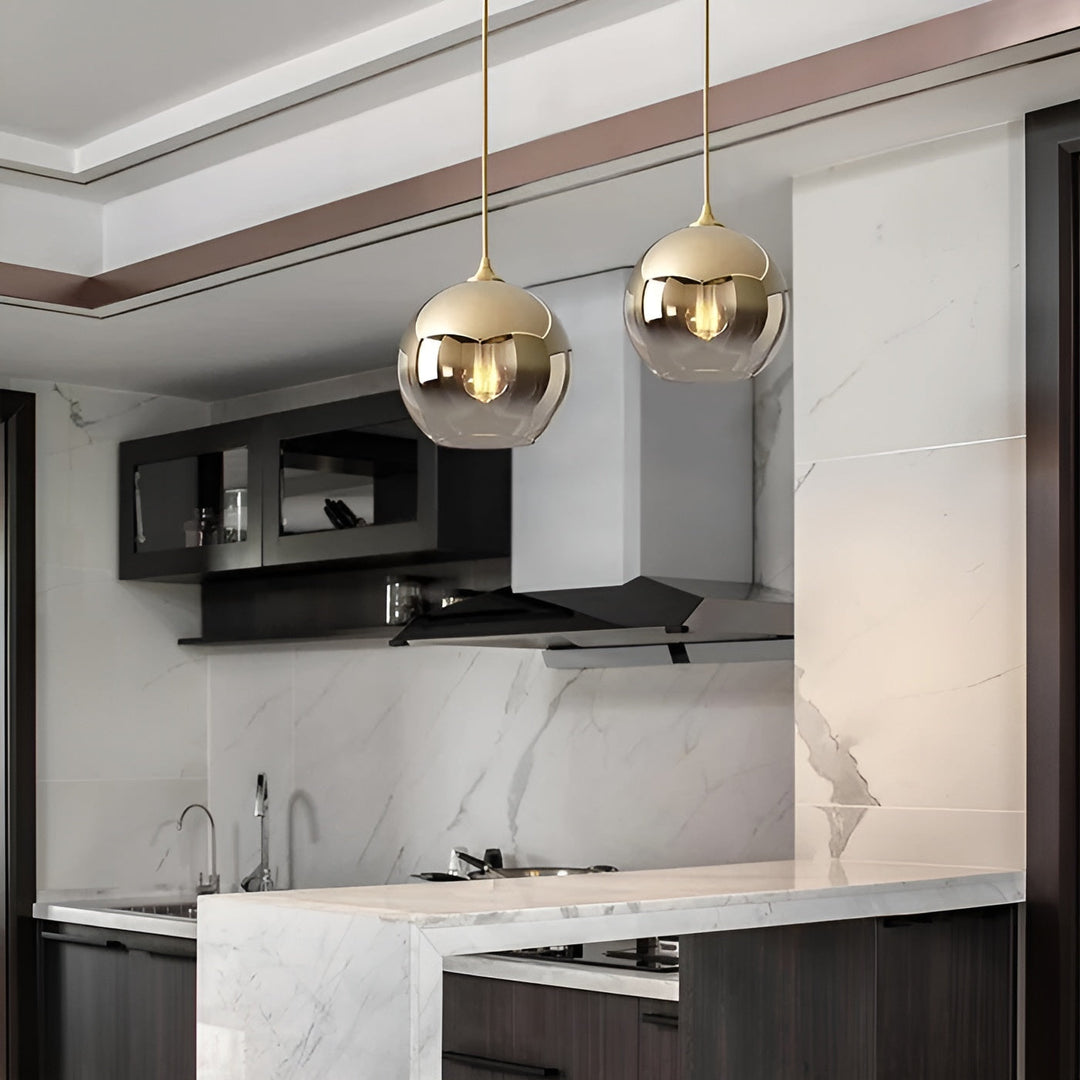 Industrial Glass Pendant Light with LED – Modern & Decorative | Ideal for Kitchens, Dining Rooms & Bars | Stornfield