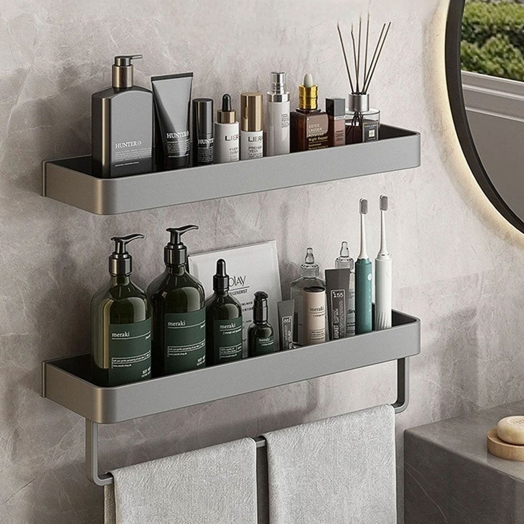 Stornfield | Contemporary and stylish grey bathroom shelving