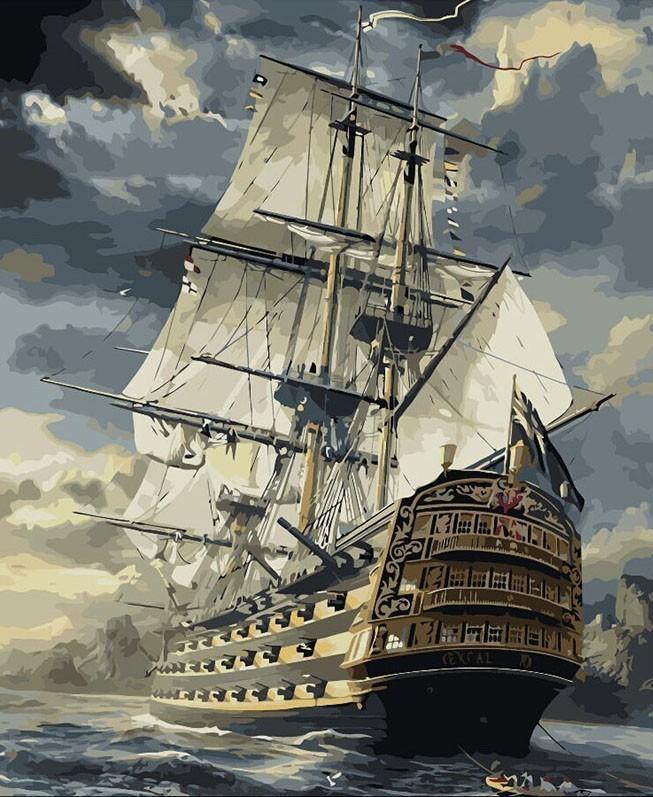 Ship at Sea - Van-Go Paint-By-Number Kit | Stornfield