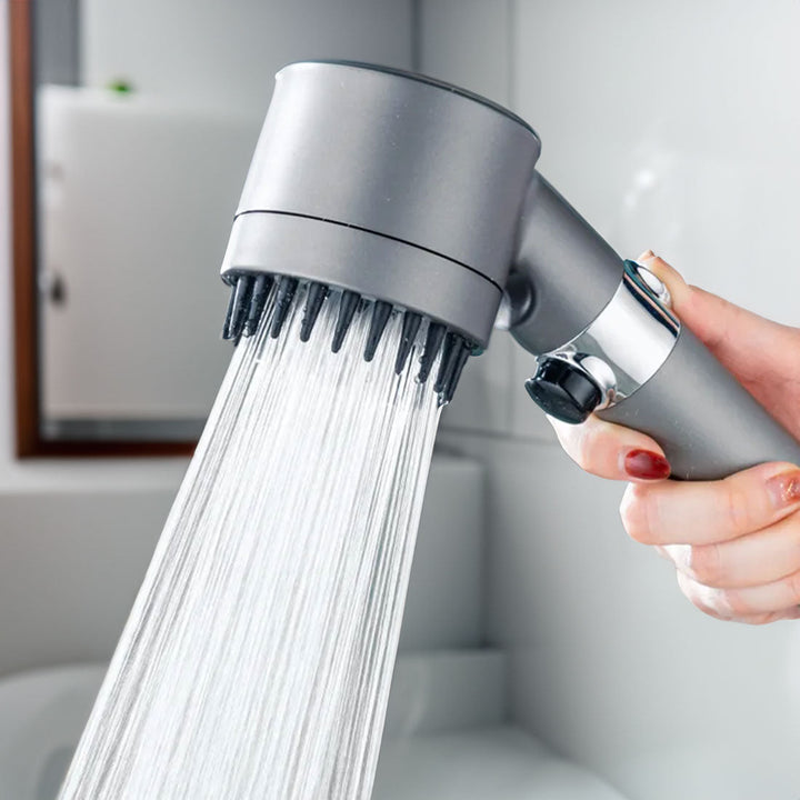 AquaBoost Adjustable High Pressure Shower Head with Water Filter and 3 Spray Modes | Stornfield