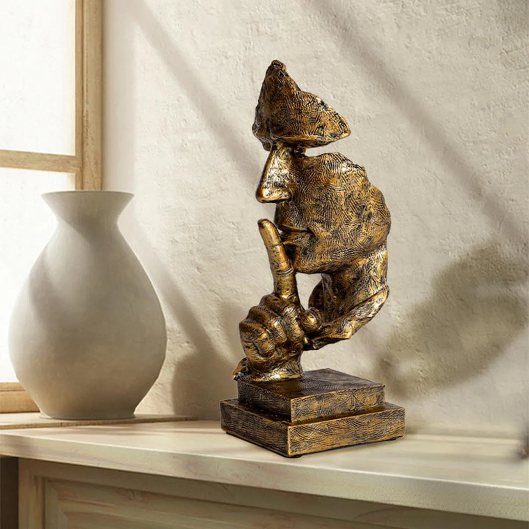 Abstract Thinker Sculpture – Modern Deco Figure made of Resin | Perfect for Living Room & Office | Stornfield
