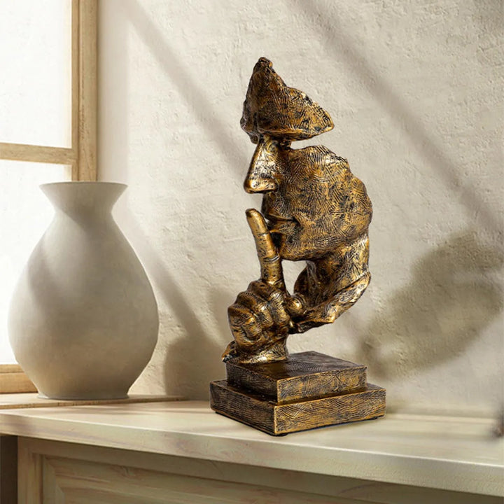 Abstract Thinker Sculpture – Modern Deco Figure made of Resin | Perfect for Living Room & Office | Stornfield