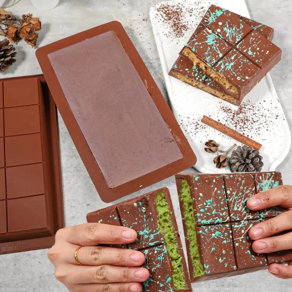 Silicone Chocolate Bar Mold Break-Apart Rectangle Mold Wax Melt Molder | Stornfield