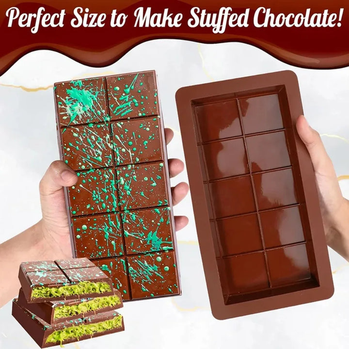 Silicone Chocolate Bar Mold Break-Apart Rectangle Mold Wax Melt Molder | Stornfield