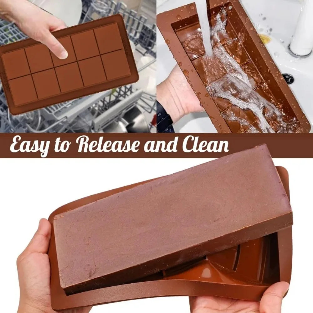 Silicone Chocolate Bar Mold Break-Apart Rectangle Mold Wax Melt Molder | Stornfield