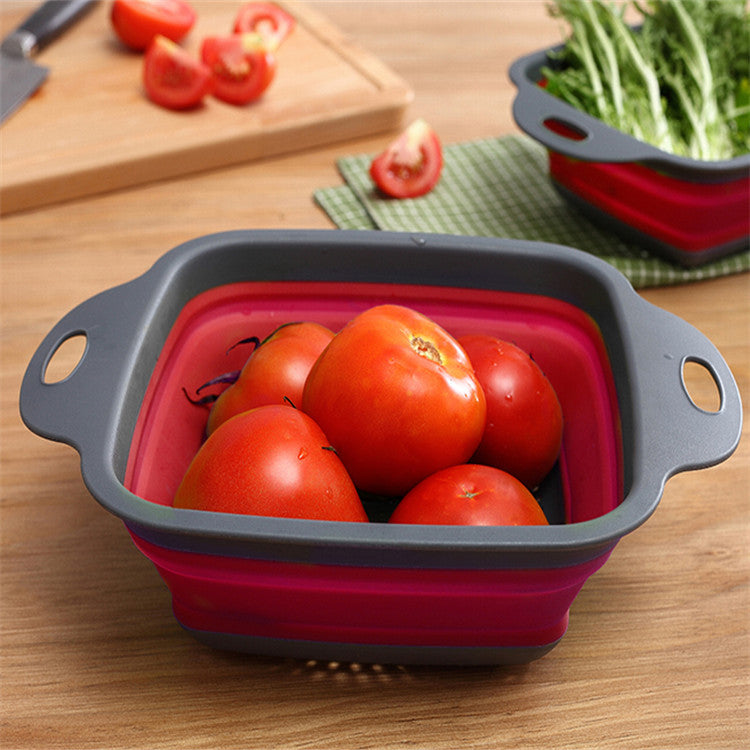 Silicone Folding Drain Basket Fruit Vegetable Washing Basket Strainer | Stornfield