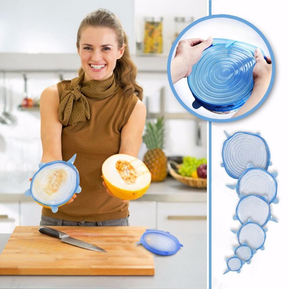 Universal Silicone Stretch Lids 6 Pack | Stornfield