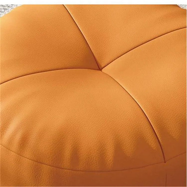 Zen Cushion – Round Japanese Sitting Cushion made of Nappa Leather in Tatami Style | Stornfield