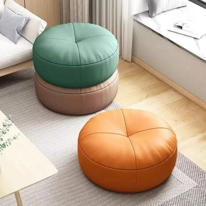 Stornfield | Coussin de pied en cuir nappa de style japonais facile