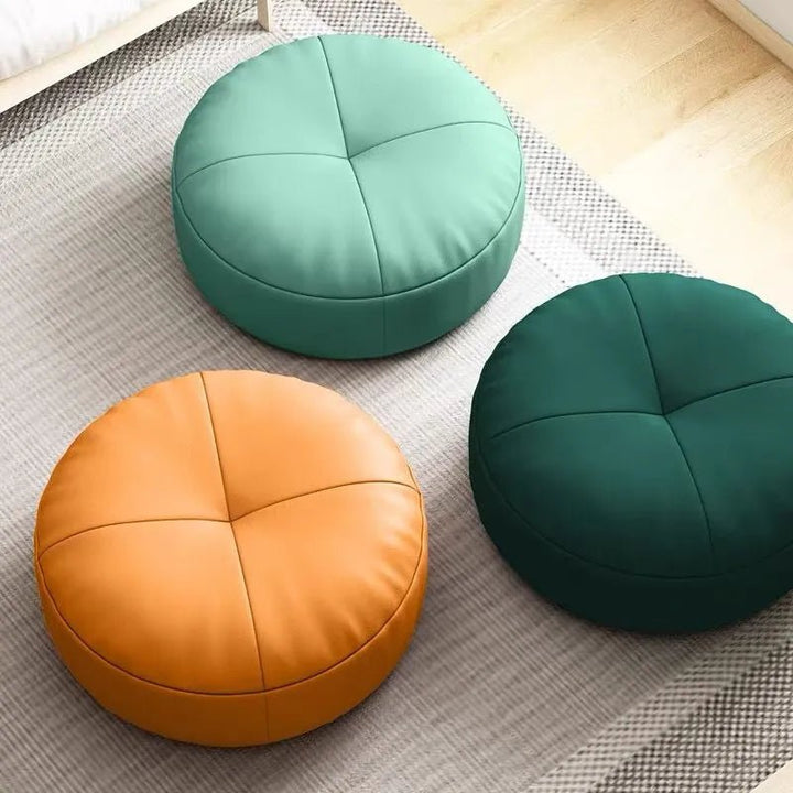 Stornfield | Coussin de pied en cuir nappa de style japonais facile