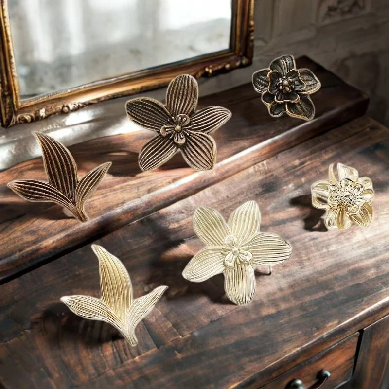 Creative Petal-Shaped Single Hole Drawer Pull | Stornfield