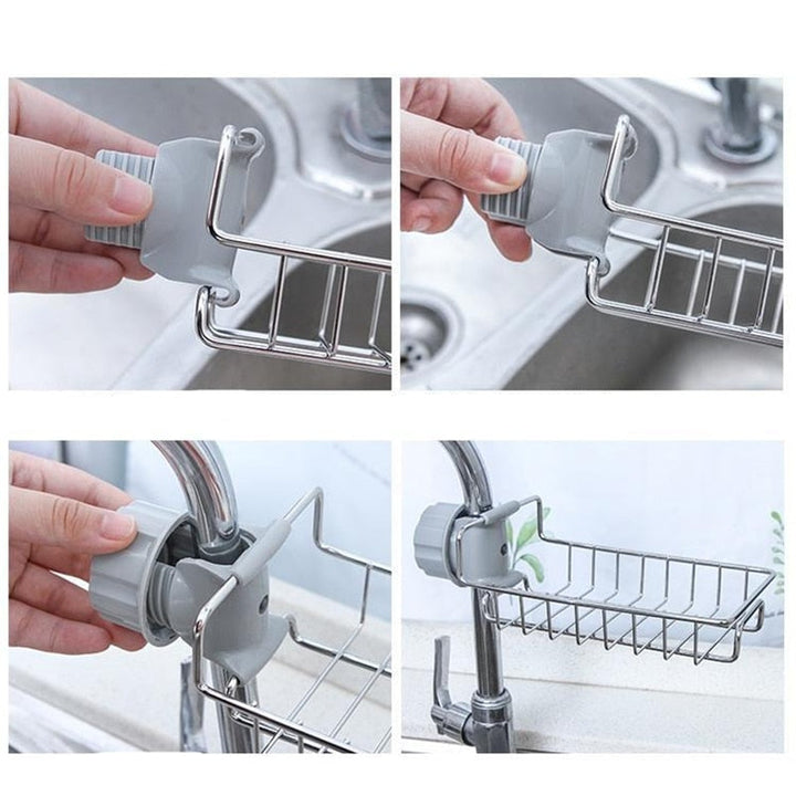 Sink Drain Rack Storage Faucet Holder Soap Drainer Shelf Basket | Stornfield