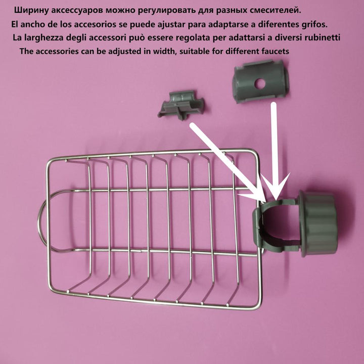 Sink Drain Rack Storage Faucet Holder Soap Drainer Shelf Basket | Stornfield