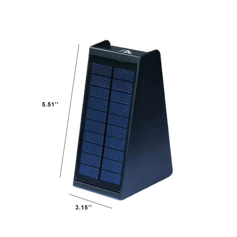 Simple Solar Trapezoid Outdoor Waterproof Up and Down Lights LED Wall Sconce Lamp | Stornfield