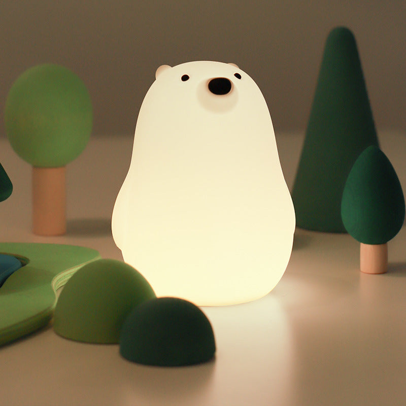 Stornfield | Nicheable Polar Bear Silicon LED Night Light - Perfect Gift for Kids and Girls